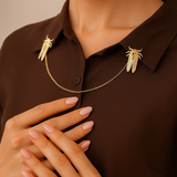 Broche de col à chaîne Scarabée