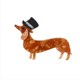 Broche acrylique Teckel