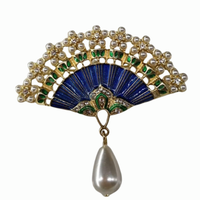Broche fantaisie Eventail