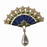 Broche fantaisie Eventail