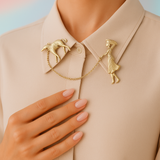 Broche de col à chaîne Amelia